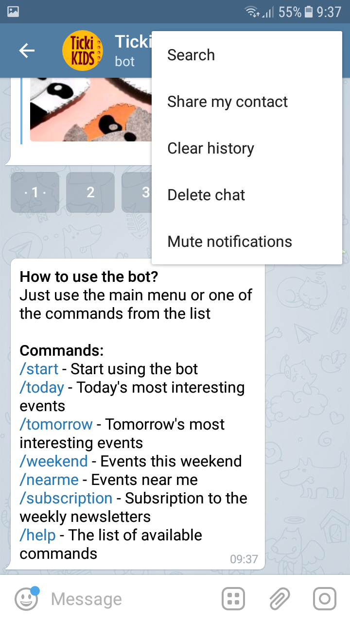 start telegram bot